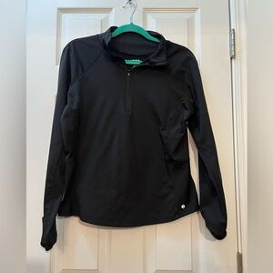 🦋 Women's Black Quarter-Zip athletic top size large